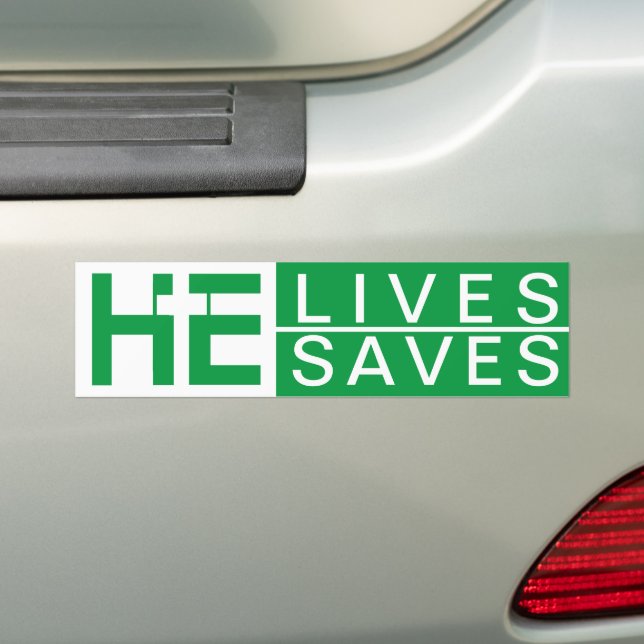 JESUS LIVES JESUS SAVES | THE CROSS | CHRISTIAN BUMPER STICKER (On Car)