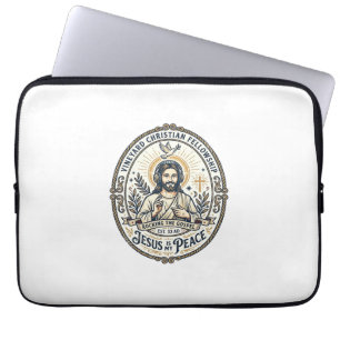 Jesus Lo Fi Study Beats Aesthetic Graphic Tee Chri Laptop Sleeve