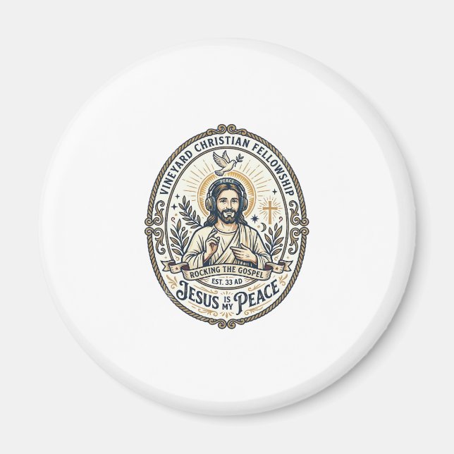 Jesus Lo Fi Study Beats Aesthetic Graphic Tee Chri Magnet (Front)
