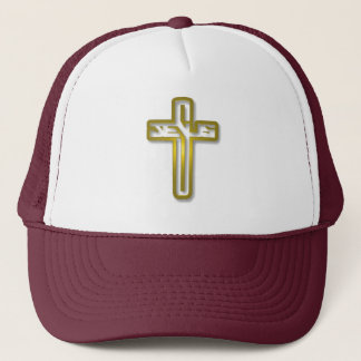 Jesus logo in Gold Trucker Hat