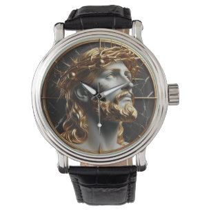 Jesus looking in the heavens  with thorns watch