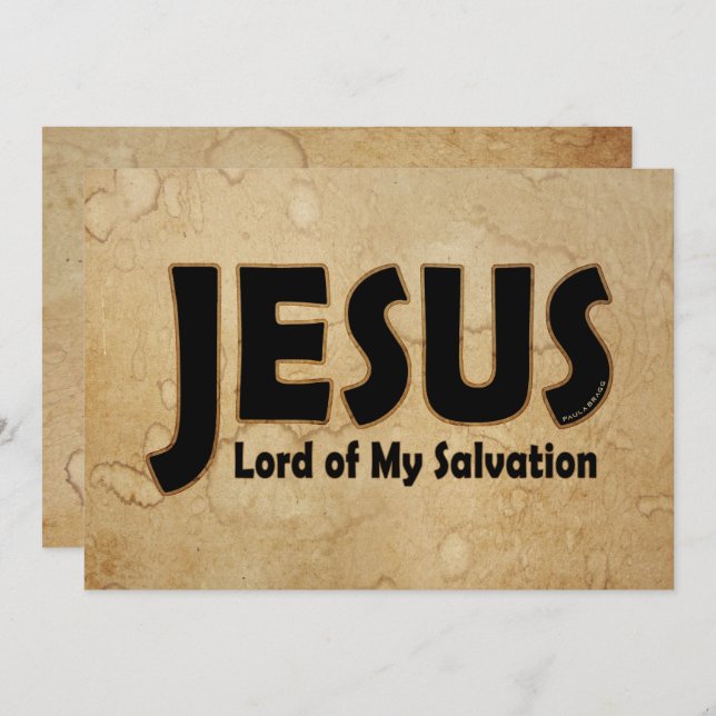 JESUS Lord of Salvation Card (Front/Back)