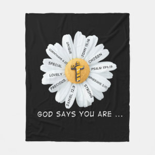 Jesus Love   God Say You Are... Fleece Blanket