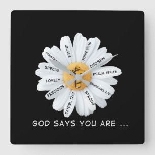 Jesus Love   God Say You Are... Square Wall Clock