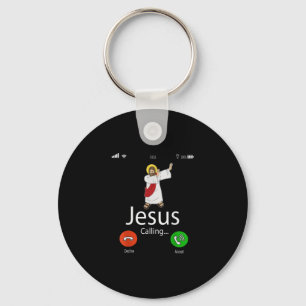 Jesus Love Jesus Calling...Jesus Phone Christian Key Ring