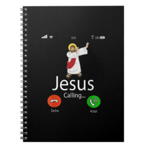 Jesus Love Jesus Calling...Jesus Phone Christian Notebook