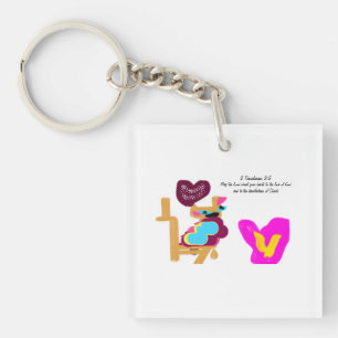 jesus love joy key ring