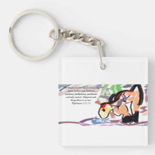 jesus love joy key ring