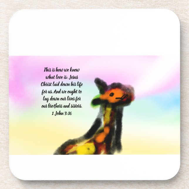 jesus love sister and brother  coaster (Front)