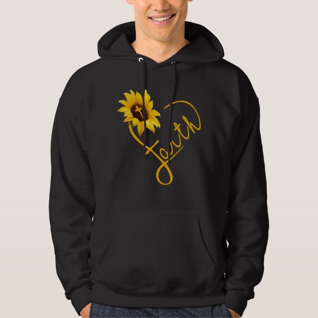 Jesus Love | Sunflowers Love Heart Faith Hoodie (Front)