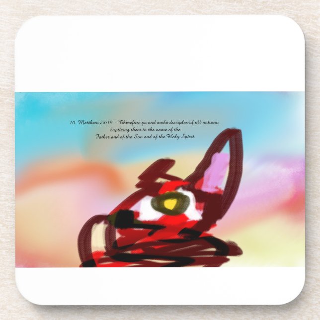 Jesus love us  coaster (Front)