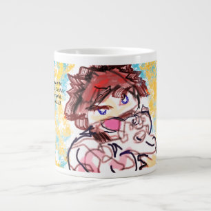 Jesus love us joy large coffee mug