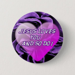 Jesus Love You_Button 6 Cm Round Badge
