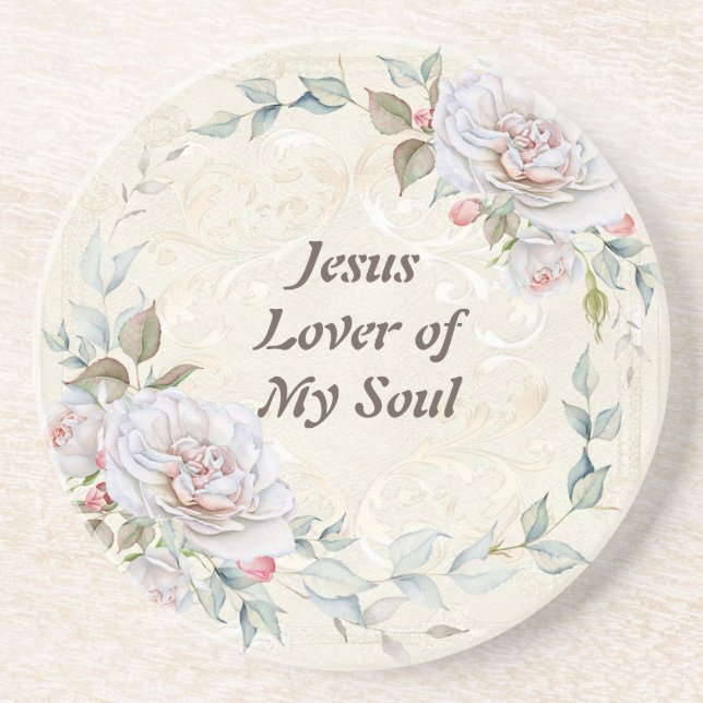 Jesus Lover of My Soul Sandstone Coaster (Front)