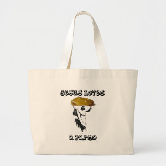 Jesus Loves A Parmo Large Tote Bag