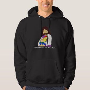 Jesus Loves All His Sheep Gay Pride Queer Christia Hoodie