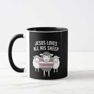 Jesus Loves All His Sheep LGBT Pride Month Mug