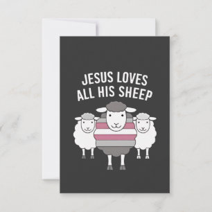 Jesus Loves All His Sheep LGBT Pride Month Thank You Card