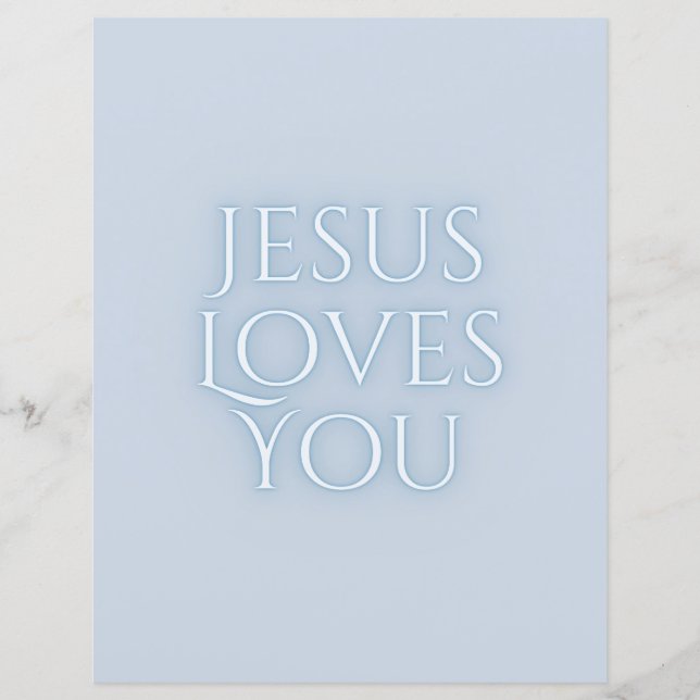 Jesus Loves Christian Typography Design  (Front)