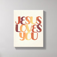 Jesus Loves Christian Typography Design
