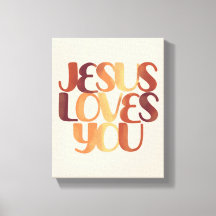 Jesus Loves Christian Typography Design