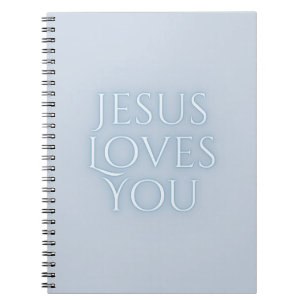 Jesus Loves Christian Typography Design Notebook