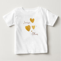 Jesus loves Custom Name Baby T-Shirt modern