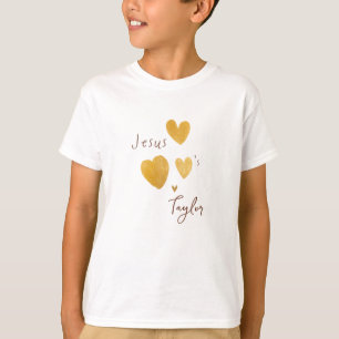 Jesus loves Custom Name Kids T-Shirt