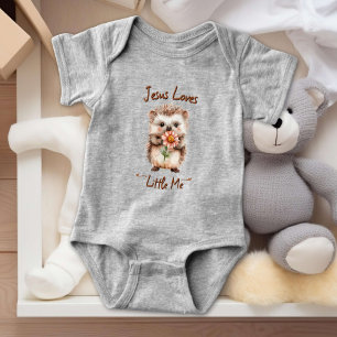 Jesus Loves Little Me Hedgehog Baby Bodysuit
