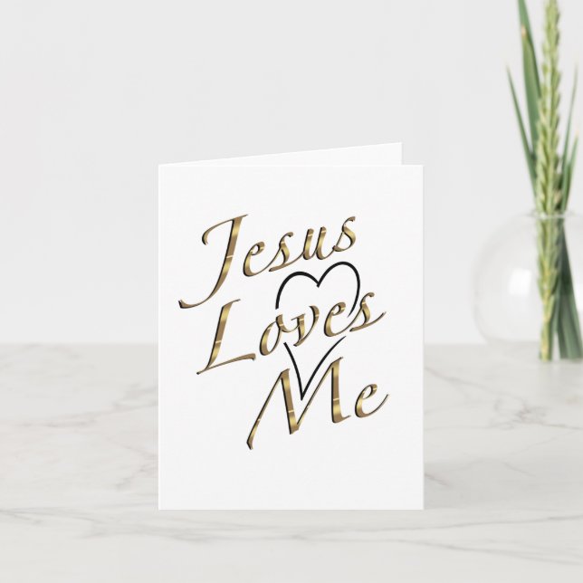 Jesus Loves Me 2 Thank You Card (Front)