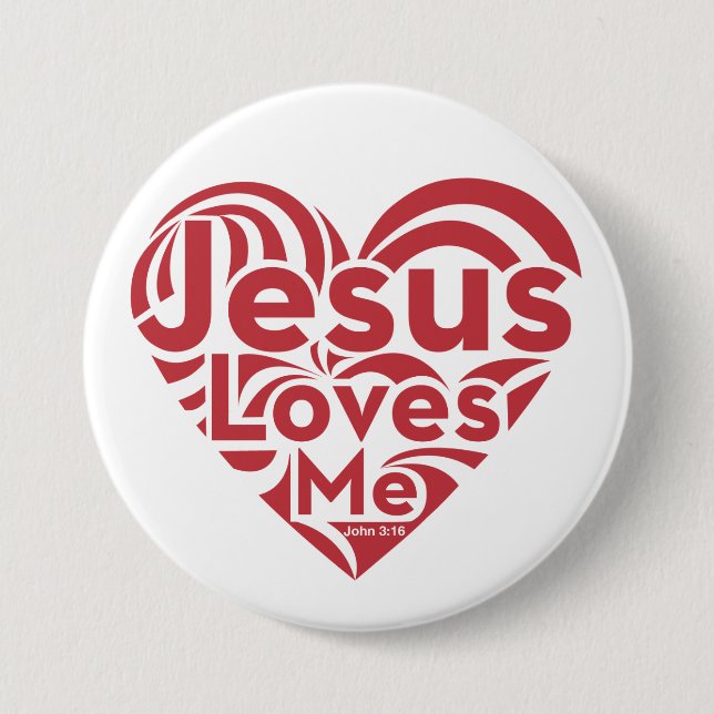 Jesus Loves Me 7.5 Cm Round Badge (Front)