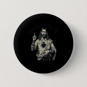 Jesus Loves Me And My Tattoos Christian Tattooed T 6 Cm Round Badge