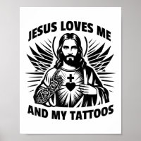 Jesus Loves Me And My Tattoos Funny Saying Tattoo