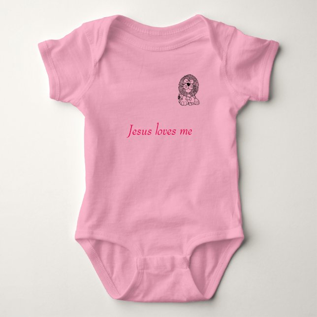 Jesus loves me baby bodysuit (Front)