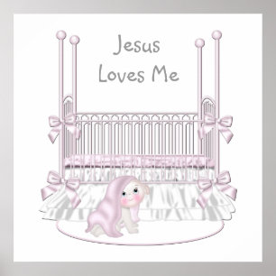 Jesus Loves Me Baby Nursery Wall Decor 25x25