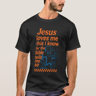 Jesus Loves Me Bible Tells Me So Christian Retro T-Shirt
