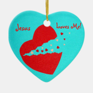 Jesus Loves Me! Ceramic Tree Decoration