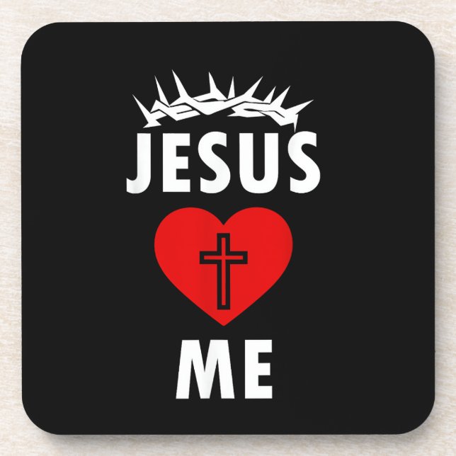 Jesus Loves ME Christen Religious Coaster (Front)