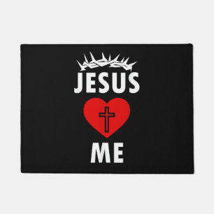 Jesus Loves ME Christen Religious Doormat