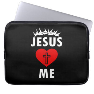 Jesus Loves ME Christen Religious Laptop Sleeve