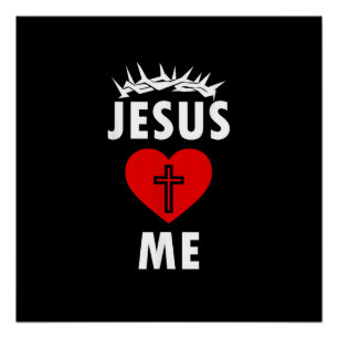 Jesus Loves ME Christen Religious Poster