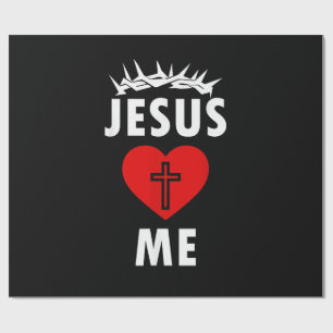 Jesus Loves ME Christen Religious Wrapping Paper