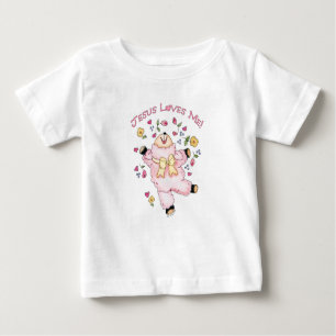 Jesus Loves Me Dancing Lamb Baby T-Shirt