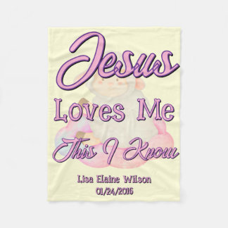 Jesus Loves Me Fleece Baby Blanket