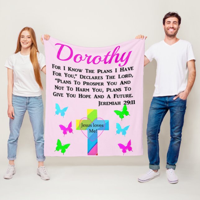 JESUS LOVES ME JEREMIAH 29:11 PERSONALIZED FLEECE BLANKET (In Situ)