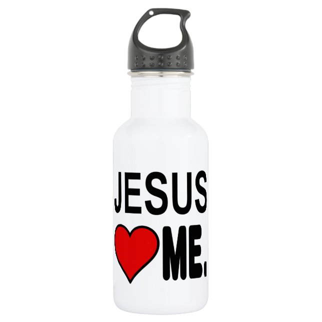 Jesus Loves Me Jesus 532 Ml Water Bottle (Front)