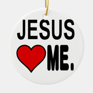 Jesus Loves Me Jesus Gifts Ceramic Tree Decoration
