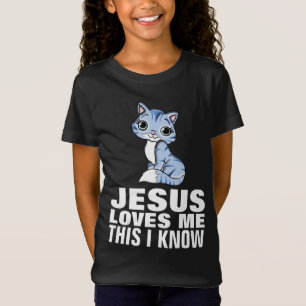JESUS LOVES ME KITTEN, CHRISTIAN CAT T-SHIRTS