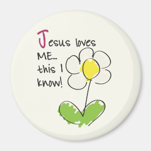 Jesus loves me magnet