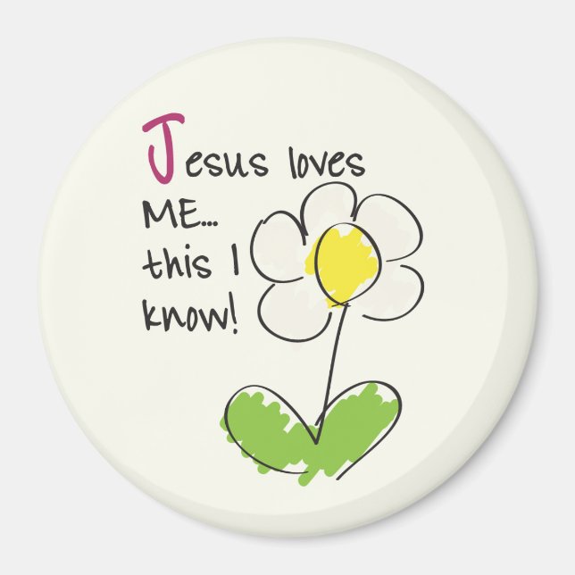 Jesus loves me magnet (Front)